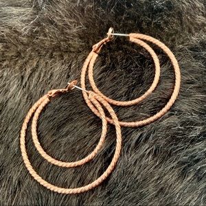 Rose gold Metallic Hoops